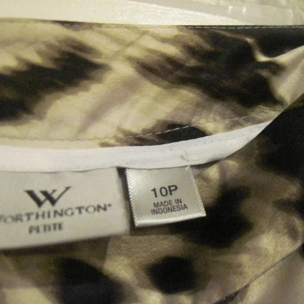 NWT WORTHINGTON  Leopard Print Ruffled Skirt 10 P - Picture 6 of 6